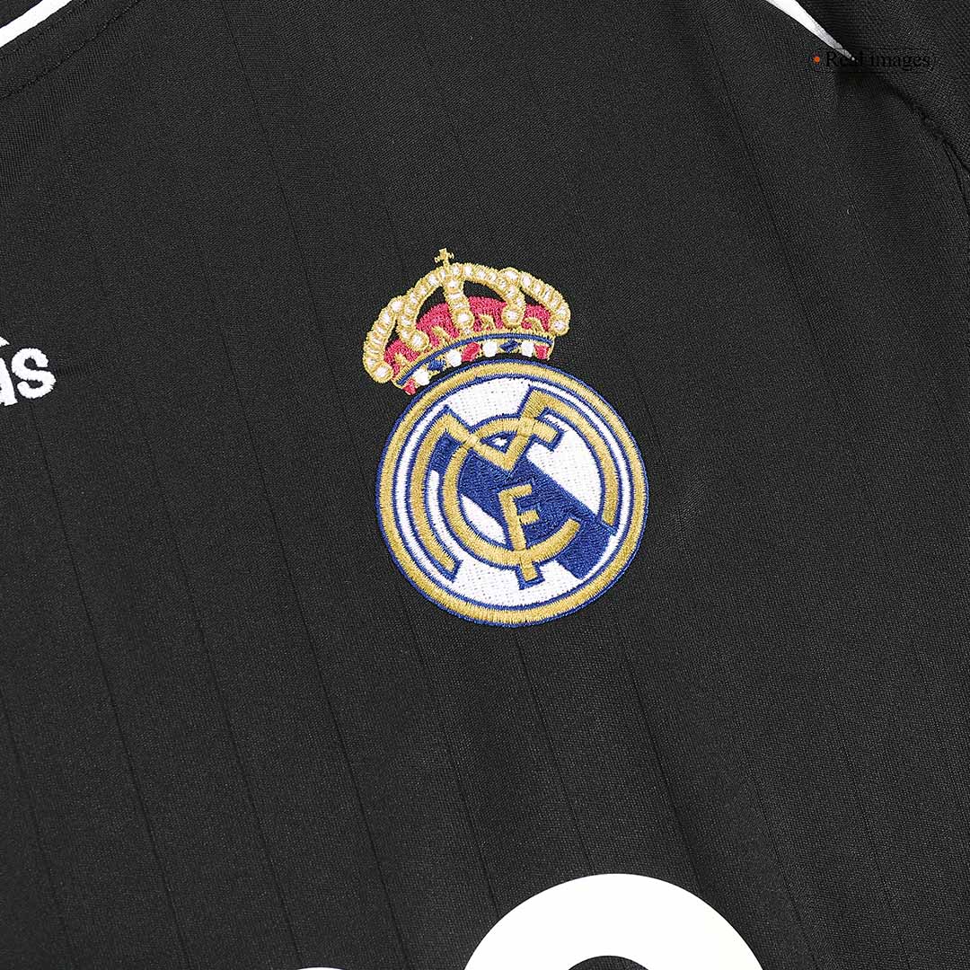 Retro SERGIO RAMOS #4 Real Madrid Mens Away Long Sleeve Soccer Jersey 2006/07 Black