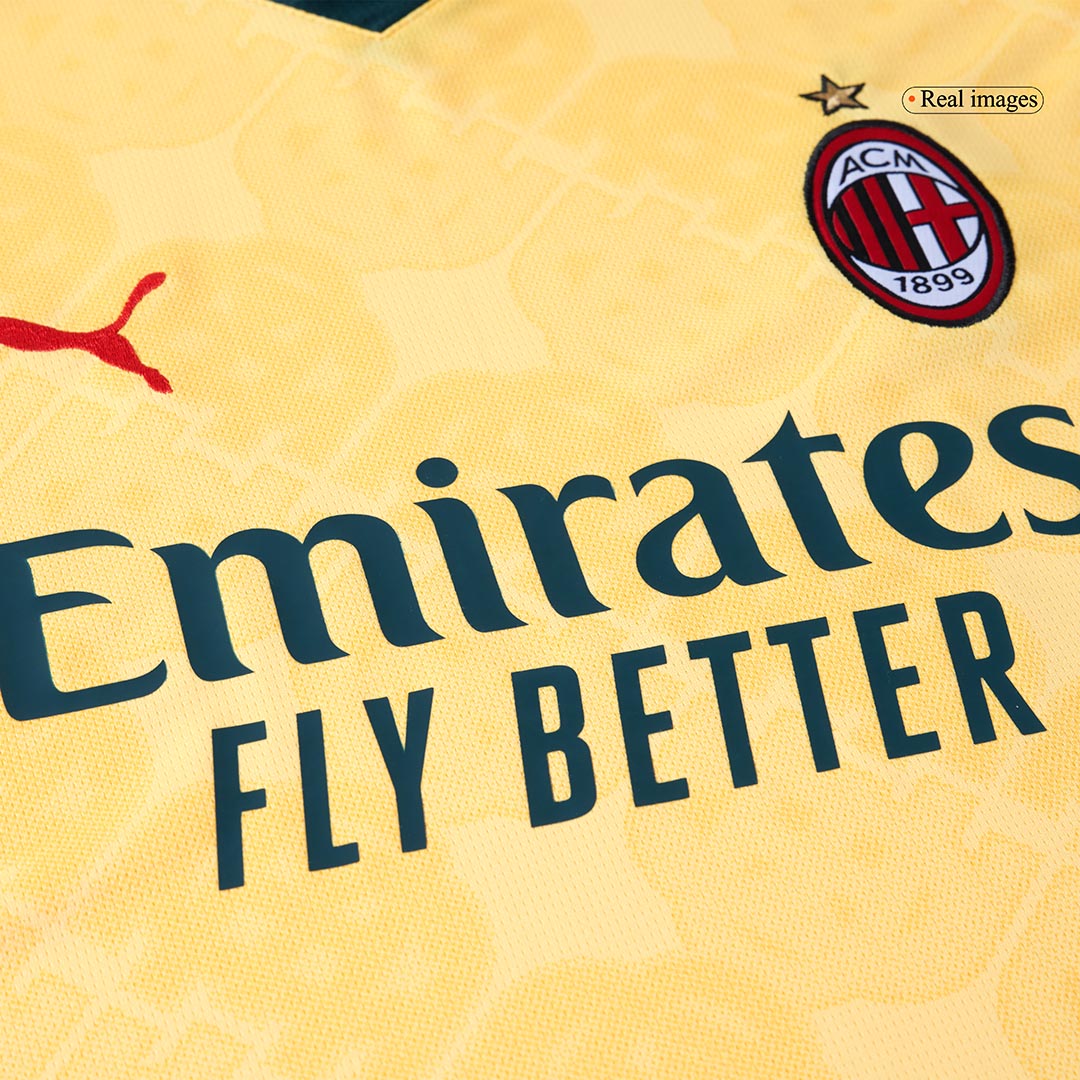 AC Milan Mens Third Away Soccer Jersey 2025/26 Yellow