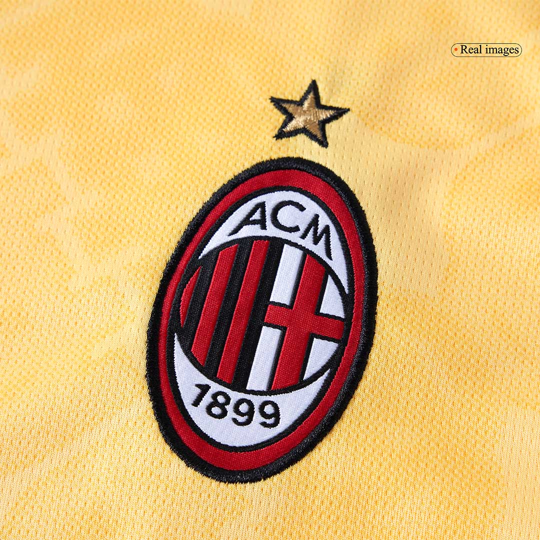AC Milan Mens Third Away Soccer Kit 2025/26 Yellow