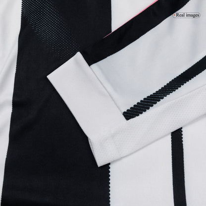 Juventus Mens Home Long Sleeve Soccer Jersey 2025/26 Black&White