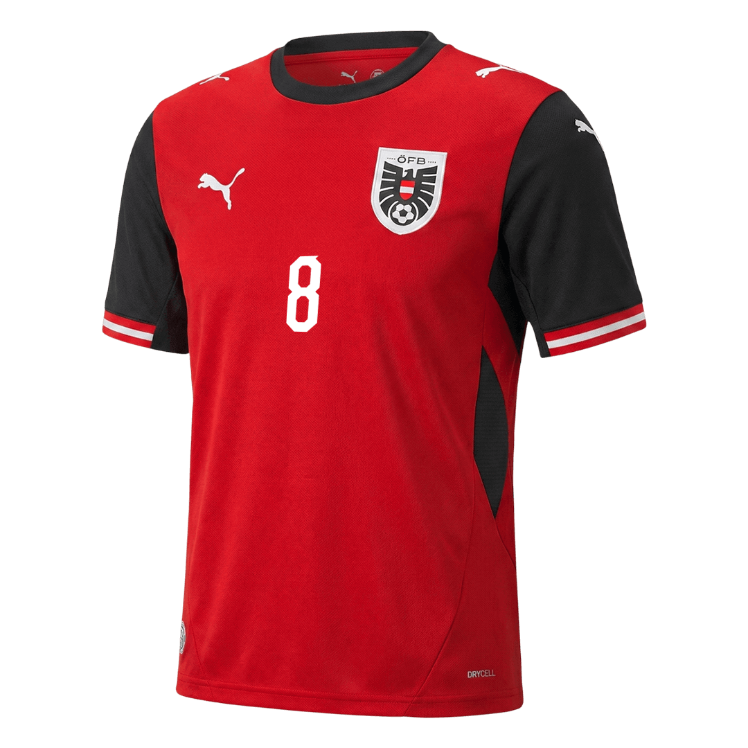 ALABA #8 Austria Mens Home Soccer Jersey World Cup 2026 Red
