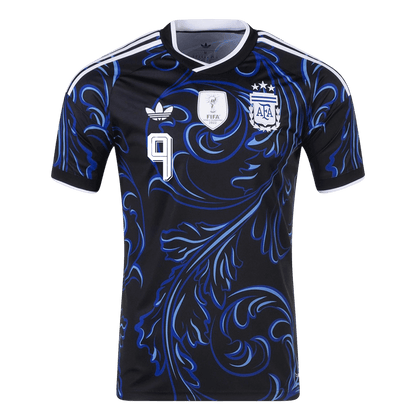 J. ALVAREZ #9 Argentina Mens Away Soccer Jersey World Cup 2026 Black