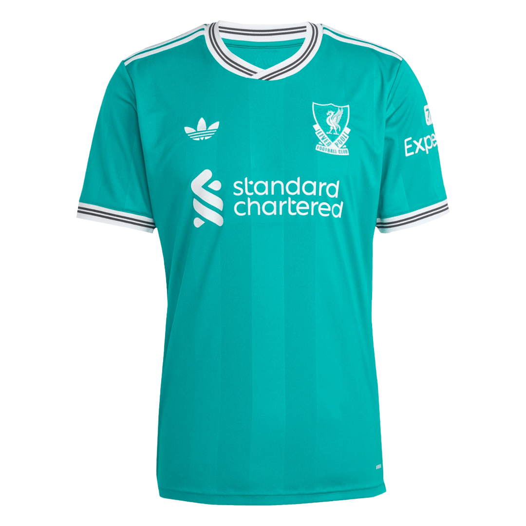 M.SALAH #11 Liverpool Mens Third Away Soccer Jersey 2025/26 Green
