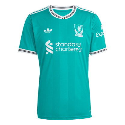 M.SALAH #11 Liverpool Mens Third Away Soccer Jersey 2025/26 Green