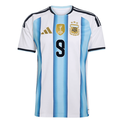 J. ALVAREZ #9 Argentina Mens Home Soccer Jersey World Cup 2026 Blue&White [PREMIUM]