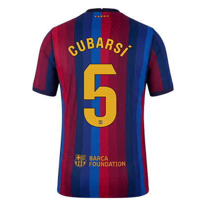 Barcelona Home Soccer Jersey 2026/27 – CUBARSÍ #5 (Player Version)