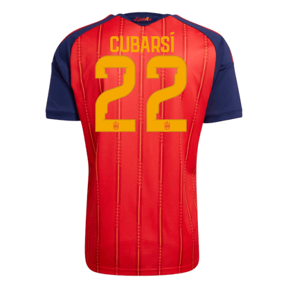 [Champion Edition] Spain Home Soccer Jersey World Cup 2026 – CUBARSÍ #22 (Player Version)