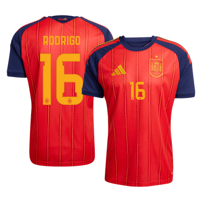 RODRIGO #16 Spain Mens Home Soccer Jersey World Cup 2026 Red [PREMIUM]