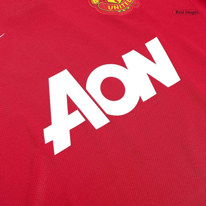 Retro Manchester United Mens Home Soccer Jersey 2011/12 Red