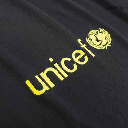 Retro Barcelona Mens Third Away Soccer Jersey 2013/14 Black