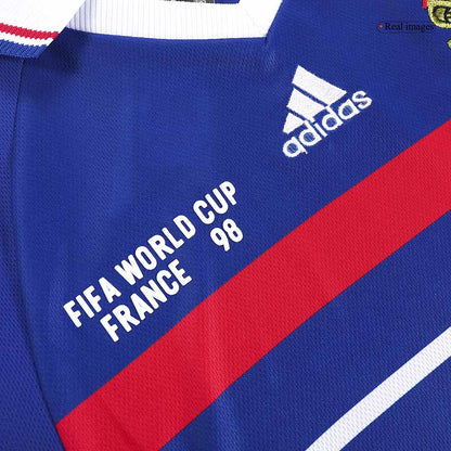 Retro ZIDANE #10 France Mens Home Soccer Jersey World Cup 1998 Blue