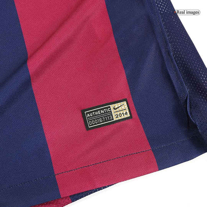 Retro MESSI #10 Barcelona Mens Home Soccer Jersey 2014/15