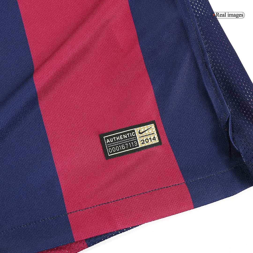 Retro NEYMAR JR #11 Barcelona Mens Home Soccer Jersey 2014/15 Red&Blue