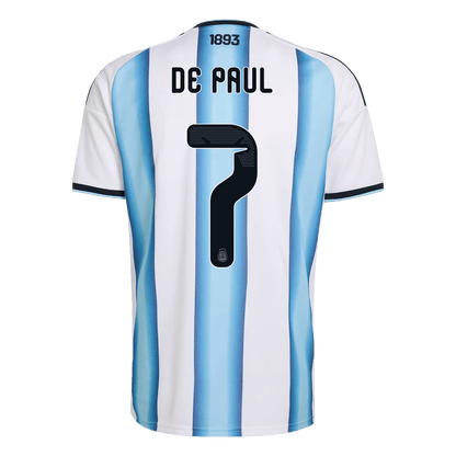DE PAUL #7 Argentina Mens Home Soccer Jersey World Cup 2026 Blue&White [PREMIUM]