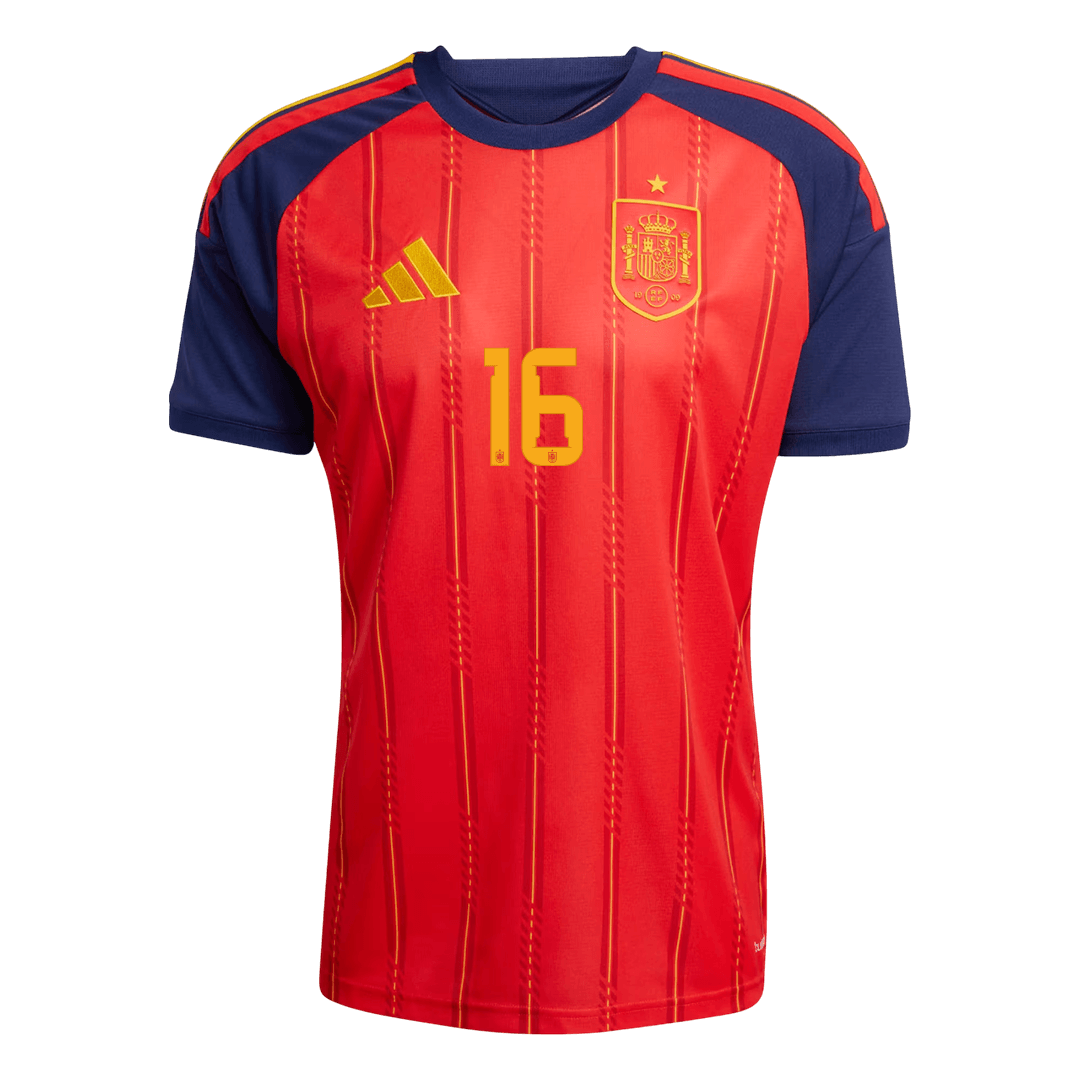 RODRIGO #16 Spain Mens Home Soccer Jersey World Cup 2026 Red [PREMIUM]