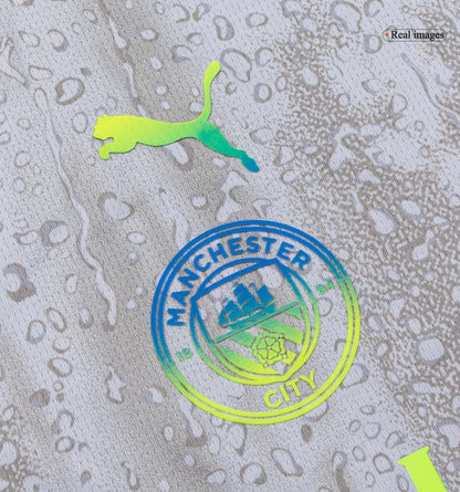 Manchester City Kids Third Away Soccer Full Set 2025/26 Gray
