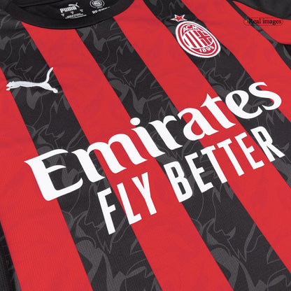 AC Milan Mens Home Soccer Full Set 2025/26 Red&Black [PREMIUM]