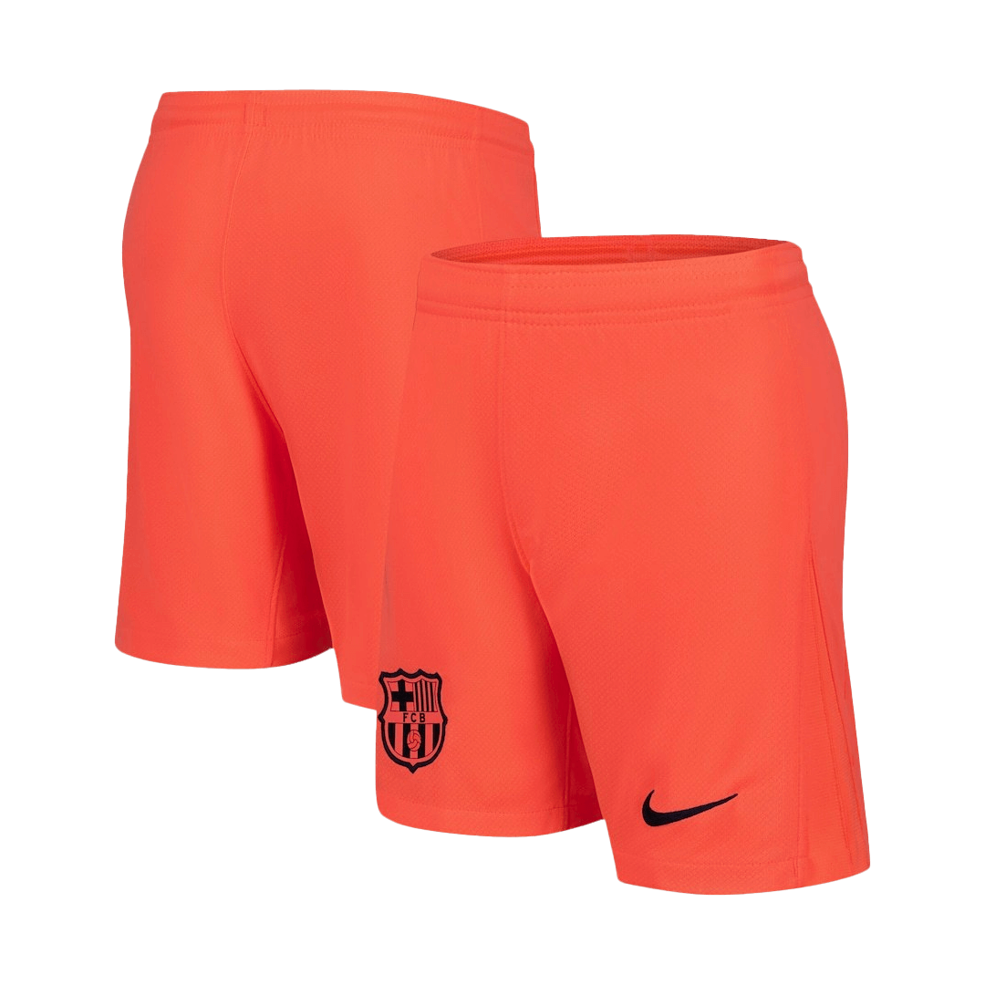 Barcelona Mens Third Away Soccer Shorts 2025/26 Orange
