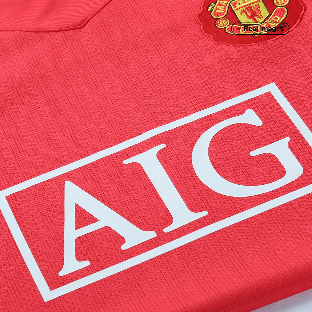Retro ROONEY #10 Manchester United Mens Home Soccer Jersey 2007/08 Red
