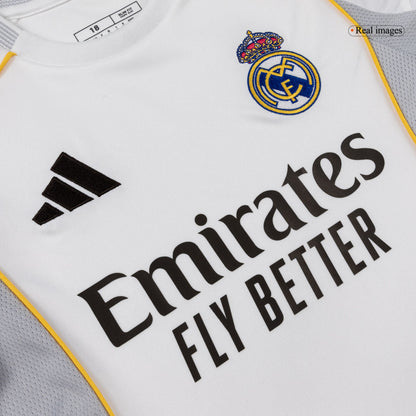 Real Madrid Kids Home Soccer Kit 2025/26 White [PREMIUM]
