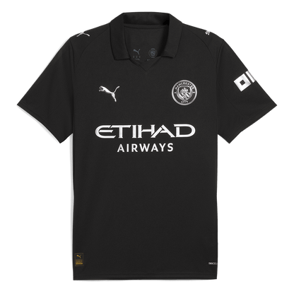 HAALAND #9 Manchester City Mens Away Soccer Jersey 2025/26 Black