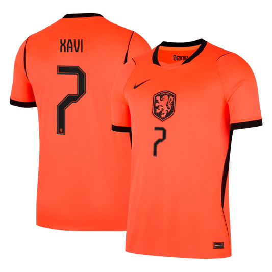 XAVI #7 Netherlands Mens Home Soccer Jersey World Cup 2026 Orange