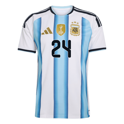E. FERNANDEZ #24 Argentina Mens Home Soccer Jersey World Cup 2026 Blue&White [PREMIUM]