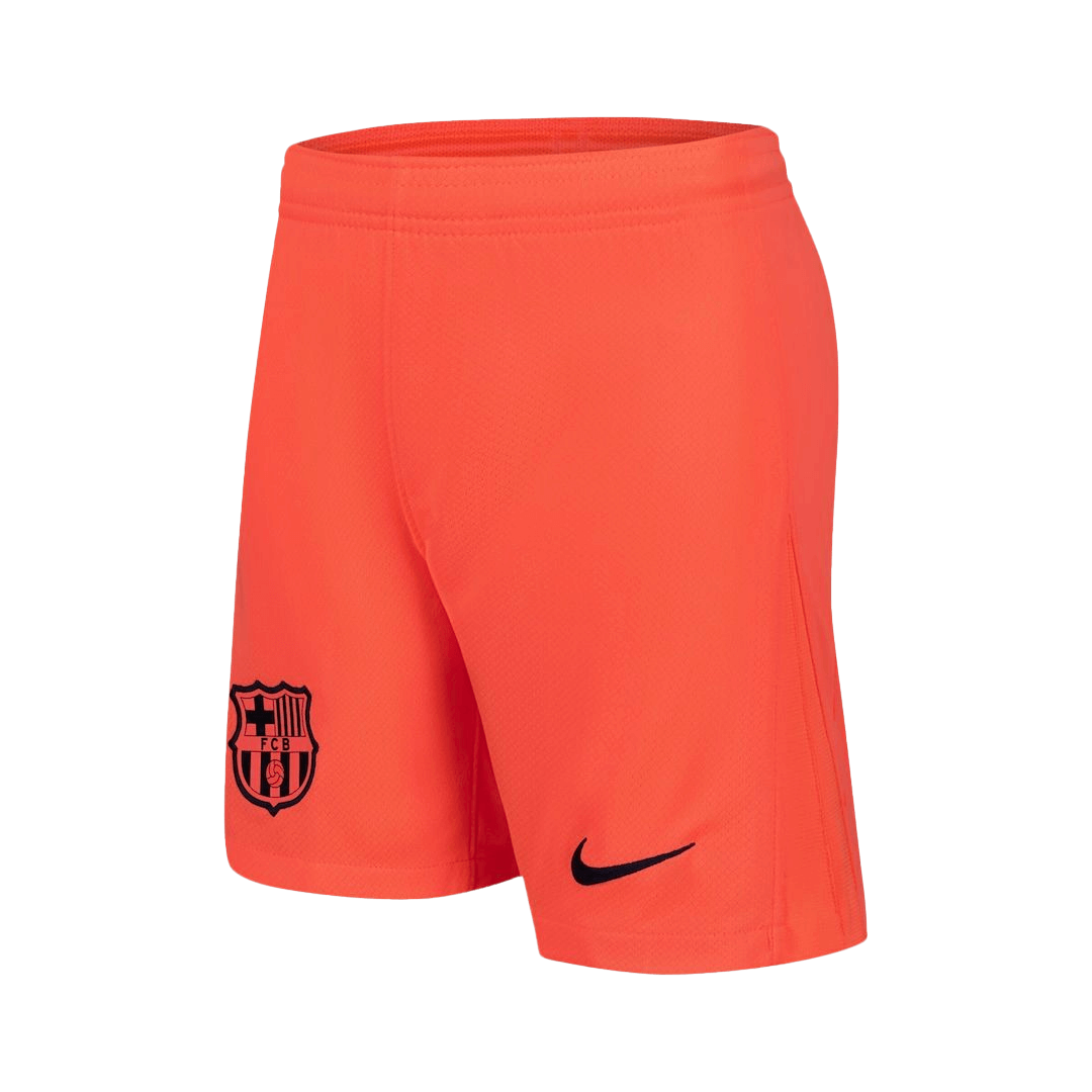 Barcelona Mens Third Away Soccer Kit 2025/26 Orange