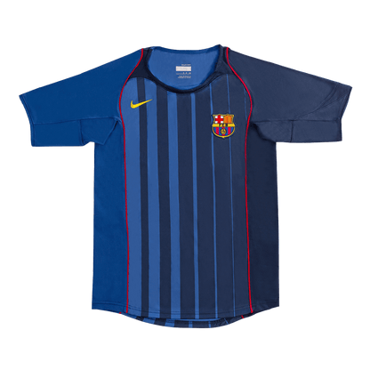 Retro XAVI #6 Barcelona Mens Away Soccer Jersey 2004/05 Blue