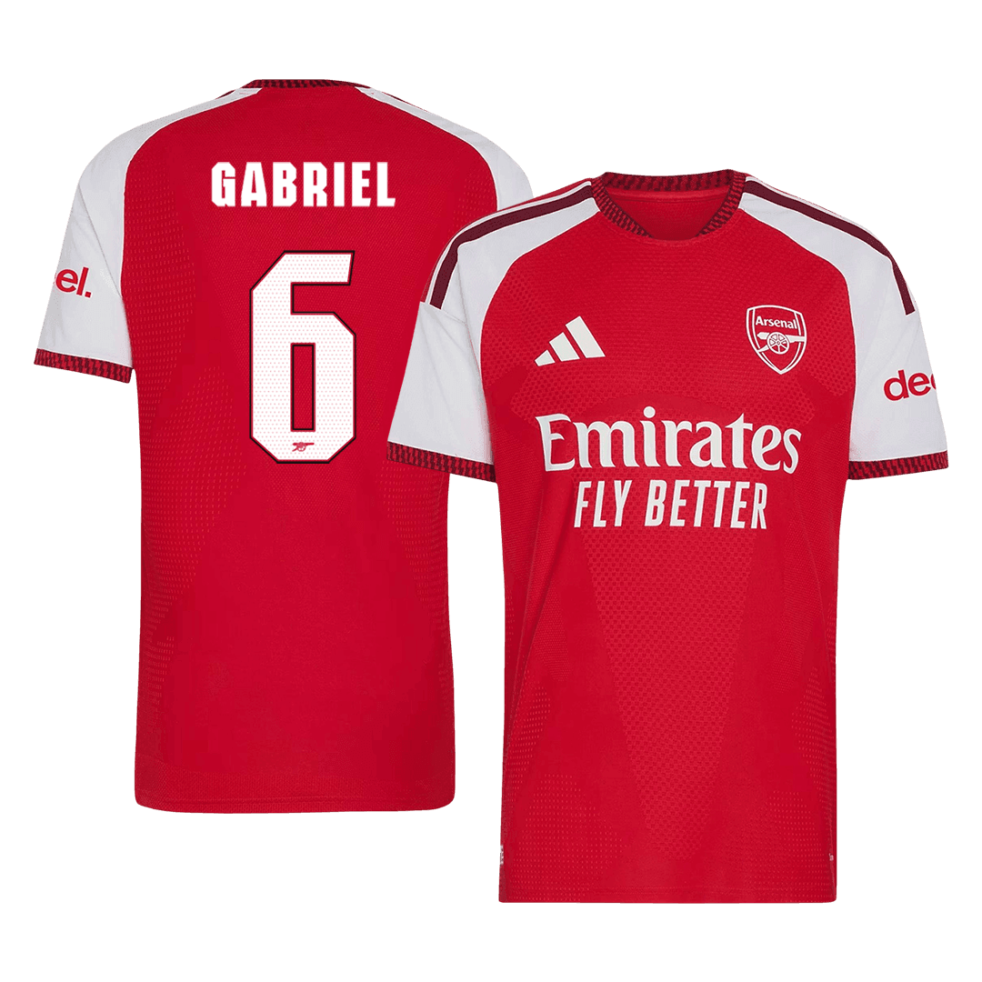 Arsenal Home Soccer Jersey 2026/27 – GABRIEL #6 – UCL (Player Version)