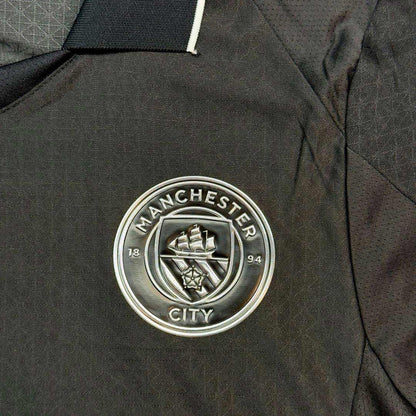 REIJNDERS #4 Manchester City Mens Away Soccer Jersey 2025/26 Black - Player Version