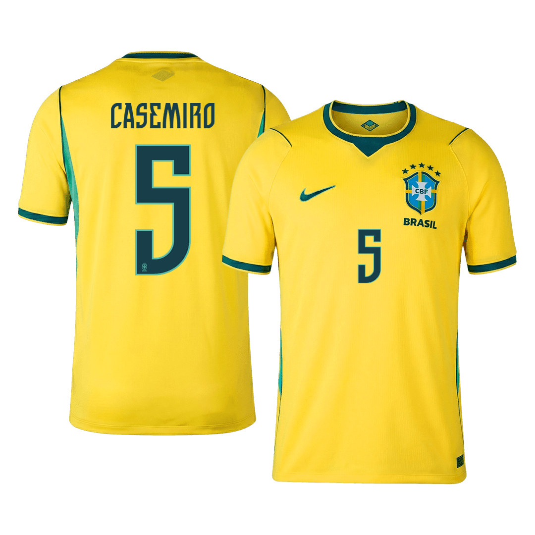 CASEMIRO #5 Brazil Mens Home Soccer Jersey World Cup 2026 Yellow [PREMIUM]