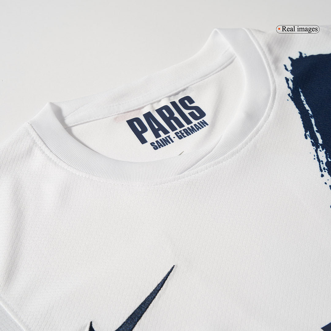 KVARATSKHELIA #7 PSG Mens Away Soccer Jersey 2025/26 White