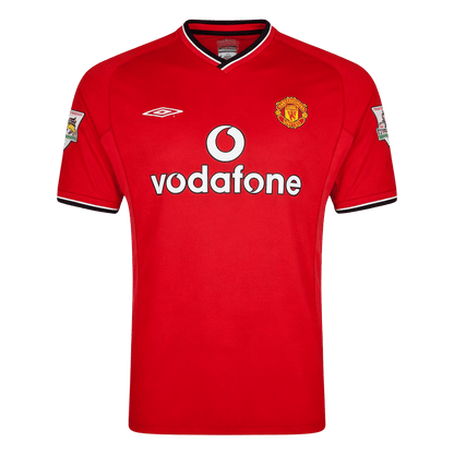 Retro Manchester United Mens Home Soccer Jersey 2000/02 Red