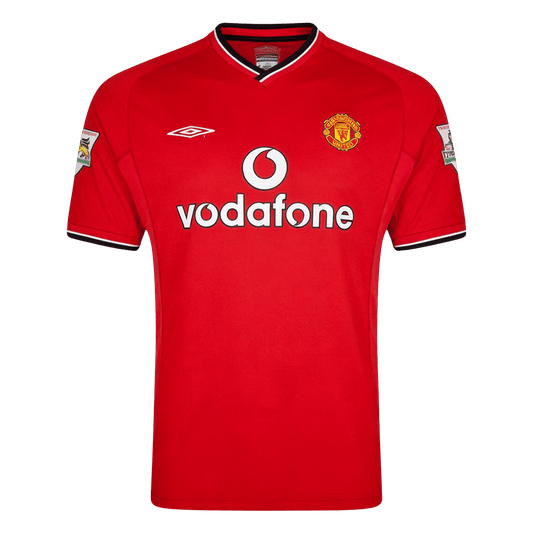 Retro Manchester United Mens Home Soccer Jersey 2000/02 Red