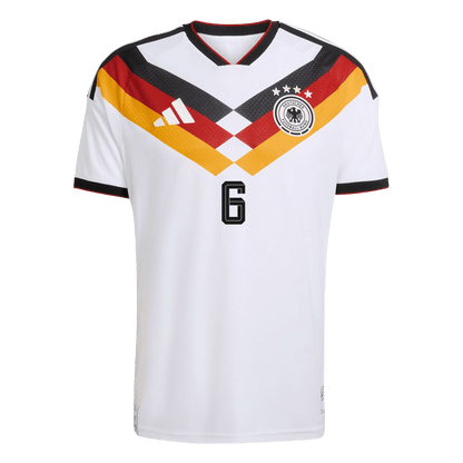 KIMMICH #6 Germany Mens Home Soccer Jersey World Cup 2026 White - Player Version