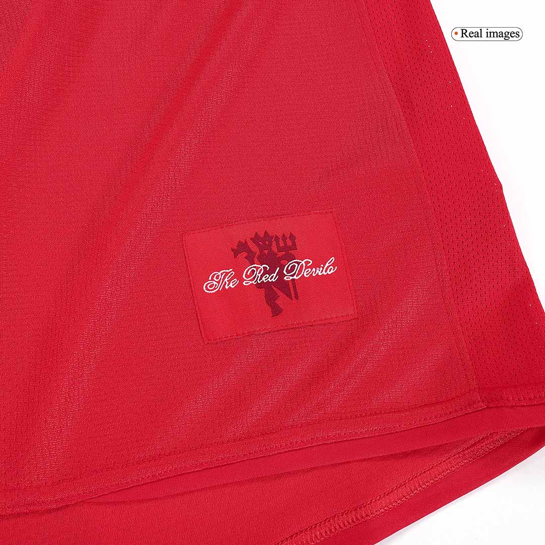 Retro SCHOLES #18 Manchester United Mens Home Soccer Jersey UCL Final UCL 2007/08 Red