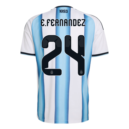 E. FERNANDEZ #24 Argentina Mens Home Soccer Jersey World Cup 2026 Blue&White [PREMIUM]