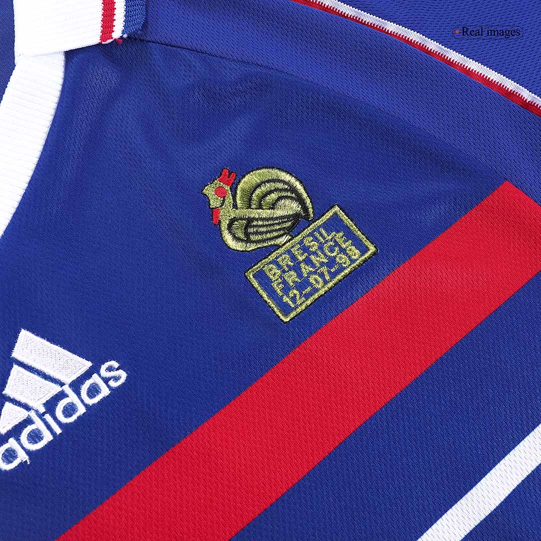 Retro ZIDANE #10 France Mens Home Soccer Jersey World Cup 1998 Blue