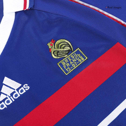 Retro France Mens Home Soccer Jersey World Cup 1998 Blue