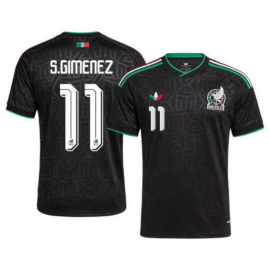 S.GIMENEZ #11 Mexico Mens Third Soccer Jersey World Cup 2026 Black
