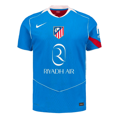 SØRLOTH #9 Atletico Madrid Mens Third Away Soccer Jersey 2025/26 Blue - Player Version