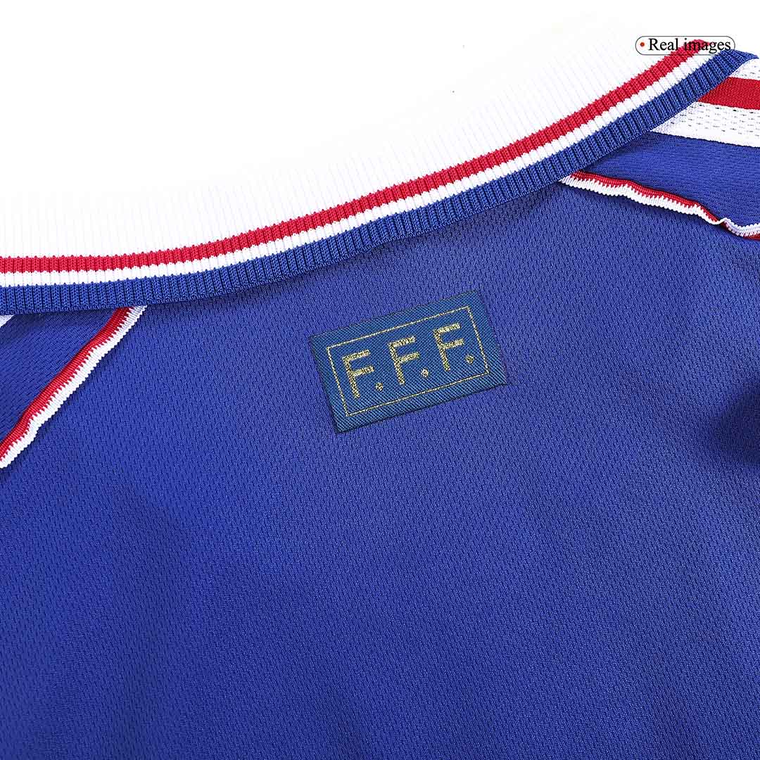Retro ZIDANE #10 France Mens Home Soccer Jersey World Cup 1998 Blue