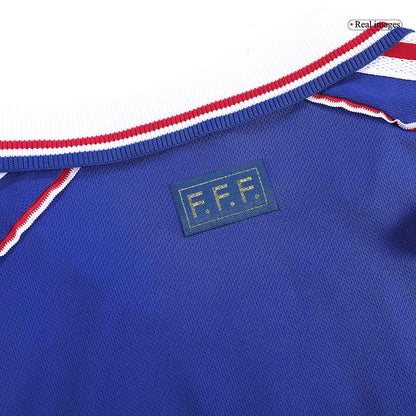 Retro ZIDANE #10 France Mens Home Soccer Jersey World Cup 1998 Blue