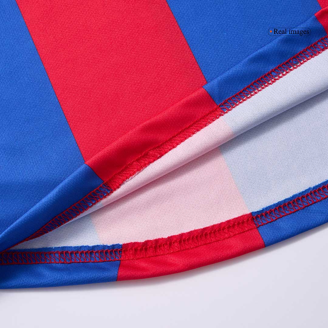 Retro RIVALDO #10 Barcelona Mens Home Soccer Jersey 2001/02 Red&Blue