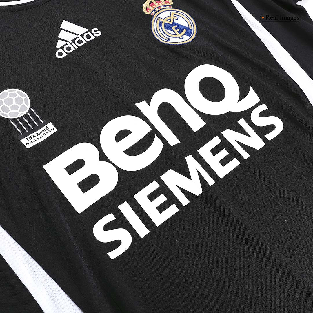 Retro BECKHAM #23 Real Madrid Mens Away Soccer Jersey 2006/07 Black
