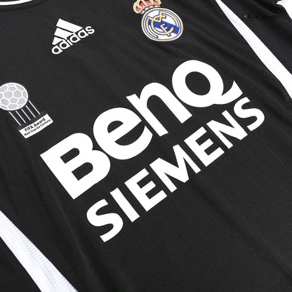 Retro BECKHAM #23 Real Madrid Mens Away Soccer Jersey 2006/07 Black