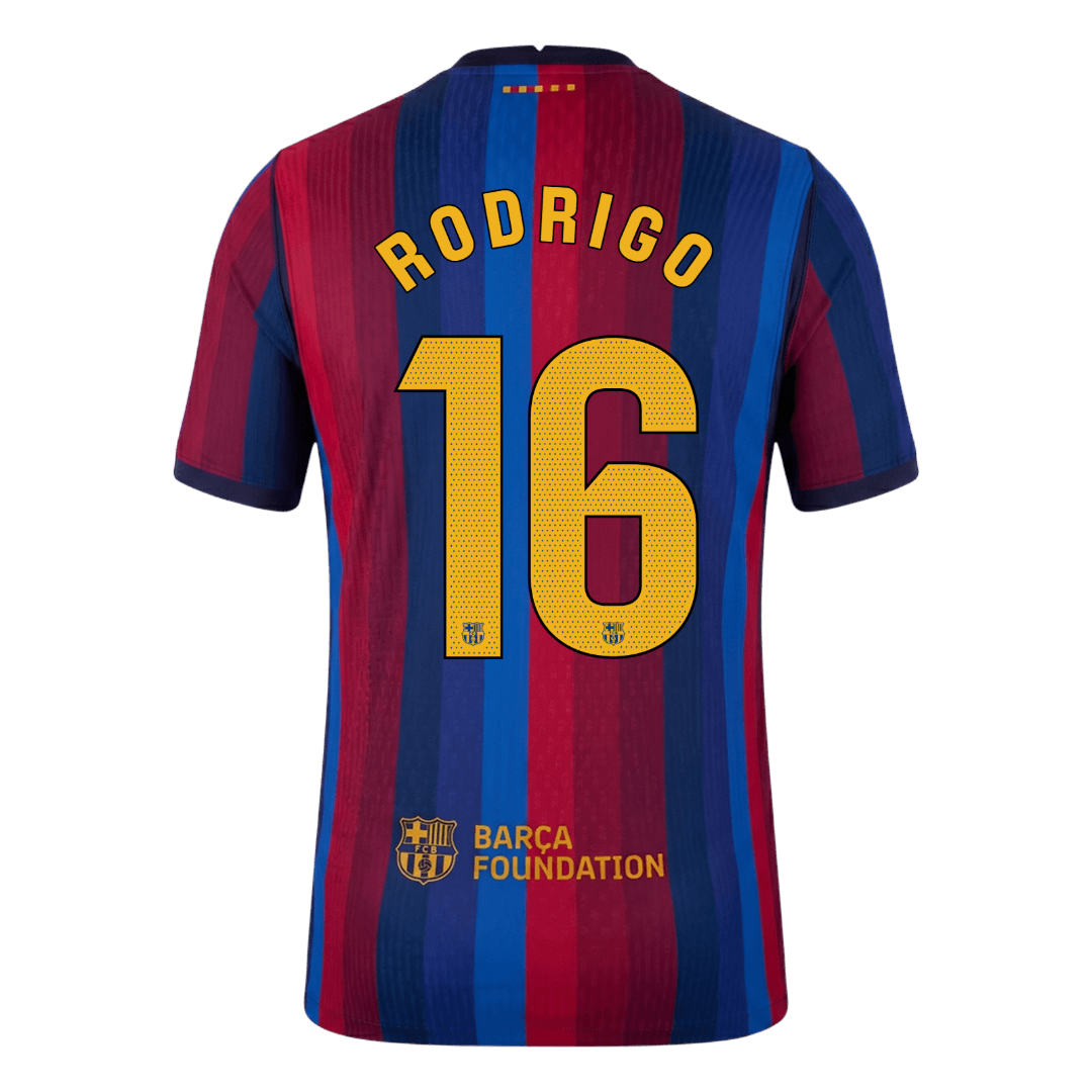Barcelona Home Soccer Jersey 2026/27 – RODRIGO #16 (Player Version)