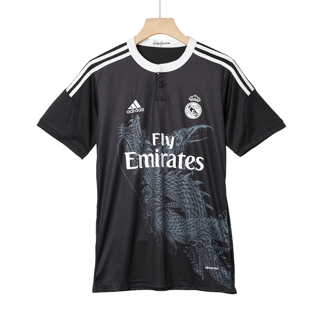 Retro Real Madrid Mens Away Soccer Jersey 2014/15 Black