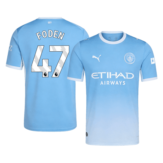 FODEN #47 Manchester City Mens Home Soccer Jersey 2026/27 Blue